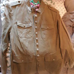 NWOT olive suede Twiggy of London coat